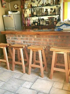 Solid Kiaat Bar Stools