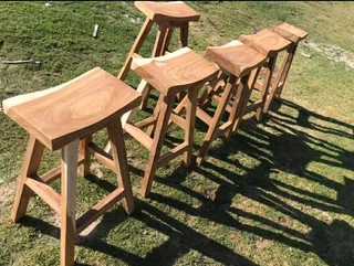 Solid Kiaat Bar Stools