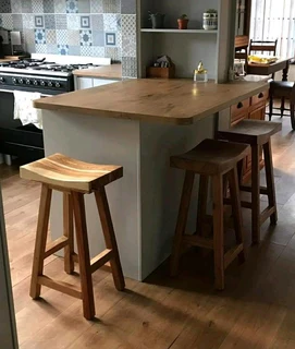 Solid Kiaat Bar Stools