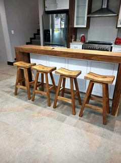 Solid Kiaat Bar Stools