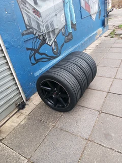 A Set of 17inche Rims and Tyres 5X112 Pcd and 5x114 Pcd