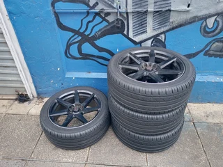 A Set of 17inche Rims and Tyres 5X112 Pcd and 5x114 Pcd
