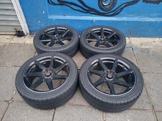 A Set of 17inche Rims and Tyres 5X112 Pcd and 5x114 Pcd