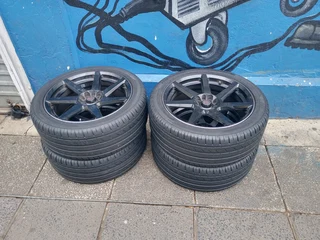 A Set of 17inche Rims and Tyres 5X112 Pcd and 5x114 Pcd