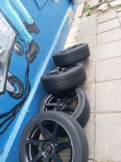 A Set of 17inche Rims and Tyres 5X112 Pcd and 5x114 Pcd