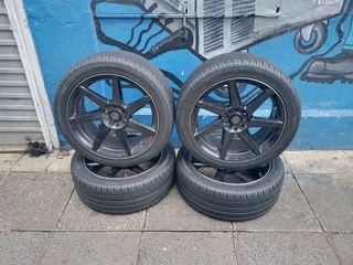 A Set of 17inche Rims and Tyres 5X112 Pcd and 5x114 Pcd