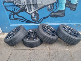 A Set of 17inche Rims and Tyres 5X112 Pcd and 5x114 Pcd