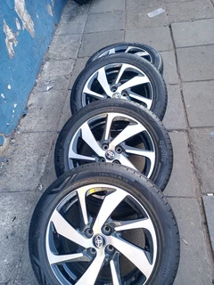 A Set of 16inche Rims And TYRES Toyota Starlet 4x100 Pcd
