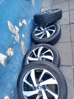A Set of 16inche Rims And TYRES Toyota Starlet 4x100 Pcd
