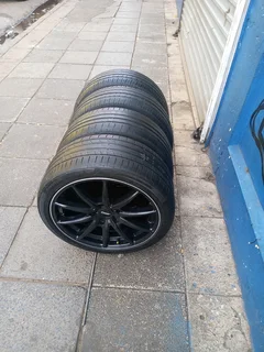 A Set of 18inche Rims And TYRES 5X112 PCD