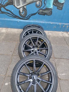 A Set of 18inche Rims And TYRES 5X112 PCD