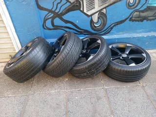 A Set Of 19inche Audi Rims And Tyres