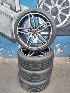 A Set of Rims And Tyres 19inche AMG Mercedes Benz