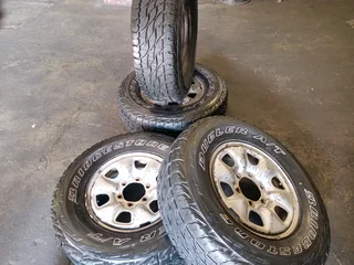 A Set Of 16inche Rims And Tyres Toyota 4x4 And Toyota Hilux And Toyota D4d