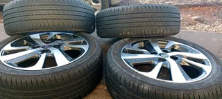 A Set of Rims And TYRES 16inche Toyota Starlet and Toyota Yaris 4x100 Pcd Original mags
