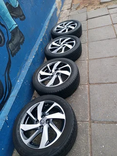 A Set Of 16inche Rims And Tyres Toyota Starlet