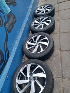 A Set of 16inche Rims And TYRES Toyota Starlet