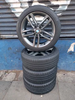A Set of 18inche Rims And TYRES BMW Original mag 5X112 PCD