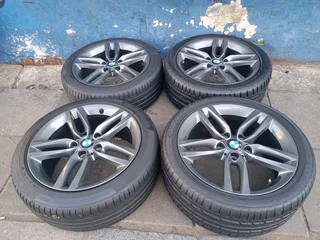 A Set of 18inche Rims And TYRES BMW Original mag 5X112 PCD
