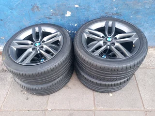A Set of 18inche Rims And TYRES BMW Original mag 5X112 PCD