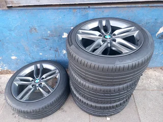 A Set of 18inche Rims And TYRES BMW Original mag 5X112 PCD