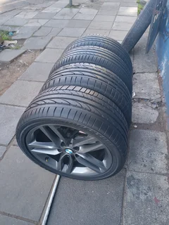 A Set of 18inche Rims And TYRES BMW Original mag 5X112 PCD