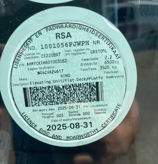 2017 - Ad posted by Carel Kotze