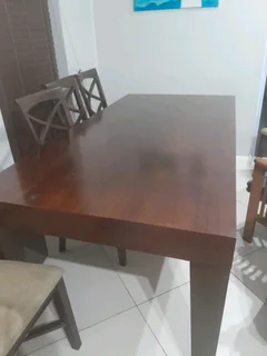 Coricraft dining table with six chairs