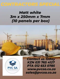 Matt White PVC ceilings 3m