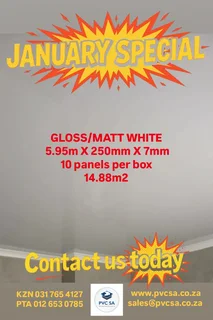 Pvc Ceilings - January Special