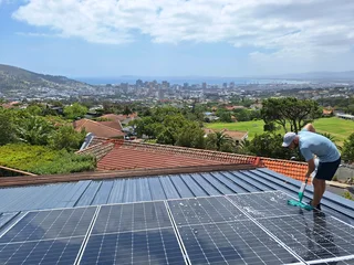 Solar panel cleaning