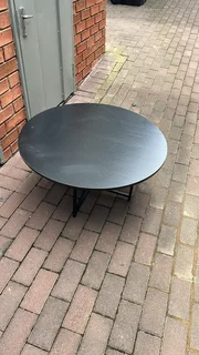 Modern Black Round Coffee Table – Great Condition!