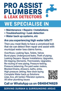 Vacancy for plumbers assistant