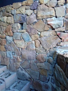 Stonework building.