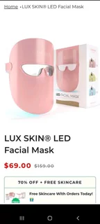 LUX SKIN LED Facial Mask USB Rechargeable