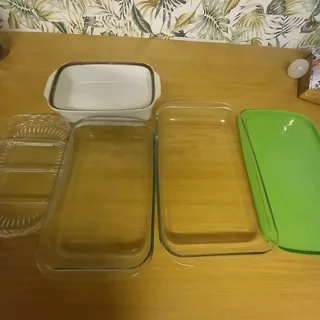 Sectional Glass Platter, Porcelain Casserole Oven Dish, Large Glass Oven dish