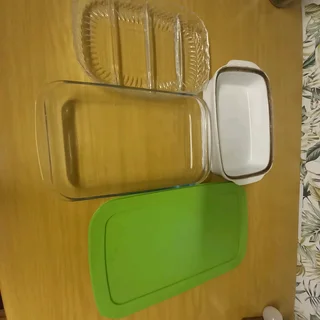 Sectional Glass Platter, Porcelain Casserole Oven Dish, Large Glass Oven dish