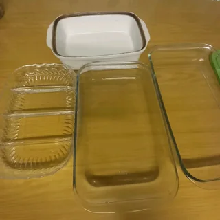 Sectional Glass Platter, Porcelain Casserole Oven Dish, Large Glass Oven dish