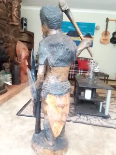 Wooden Zulu hand carved
