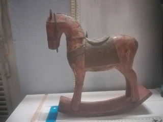 Buy this wood and brass rocking horse and support our hAnsycapped