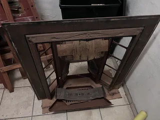 19th Century Victorian Cast Iron Tiled Fireplace and Mantel
