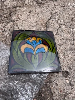 19th Century Victorian Cast Iron Tiled Fireplace and Mantel