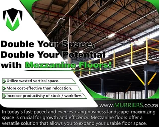 Double your space, double your potential with Mezzanine Flooring.