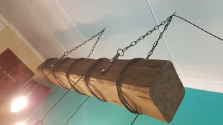 Faux Beam Pendant Light - Medieval Look