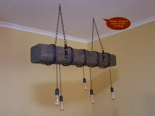 Faux Beam Pendant Light - Medieval Look