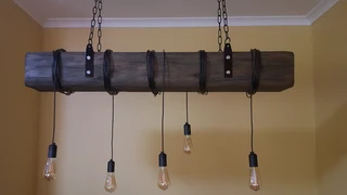 Faux Beam Pendant Light - Medieval Look