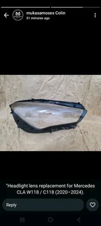 W118 Cla Headlight Lens