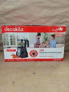 Decakila - Cordless Food Processor - Black - 1.25L - Unit Only