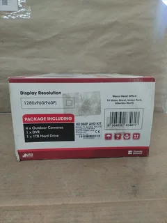 Waco - 4 Channel CCTV Surveillance Kit with 4 Cameras &amp; DVR 1TB Hard Drive