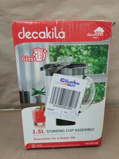 Decakila - Glass Jug for Blender 1.5L with 4 Sharp Stainless Steel Blades